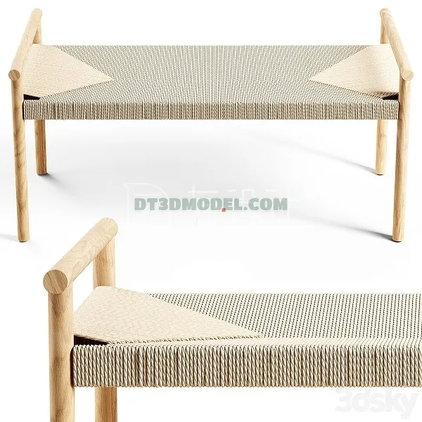 FURNITURE - BEDSIDE TABLE - 3D Model For Interior Design - 2198