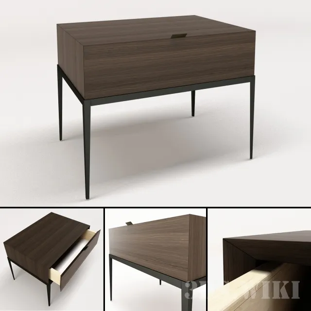 furniture - Bedside table Kessler by MisuraEmme 3D Model