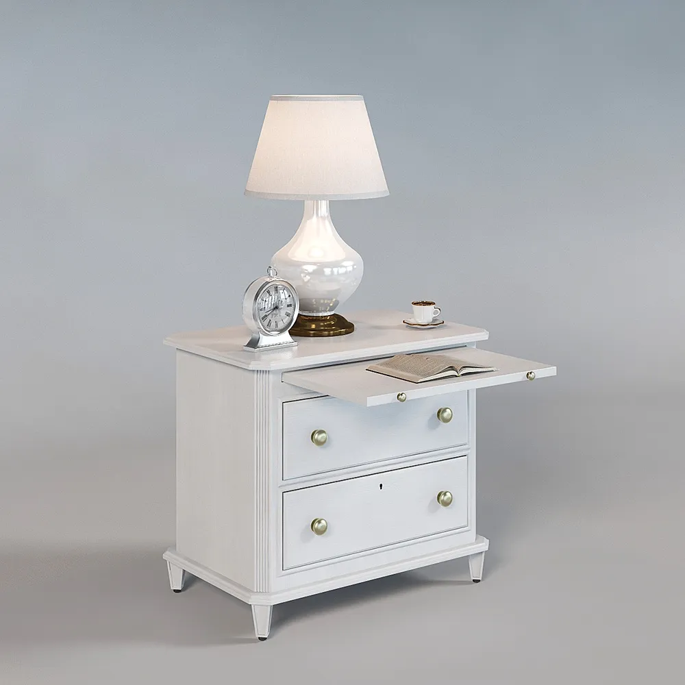 furniture - Bedside table Laurel 340-23-80 (inlay in the set) 3D Model