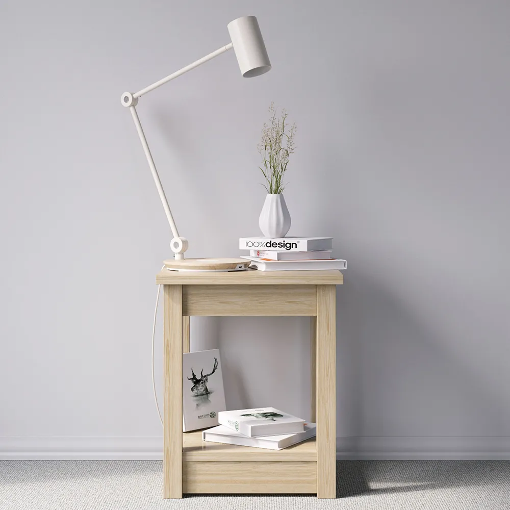 furniture - Bedside table with lamp 06 3D Model