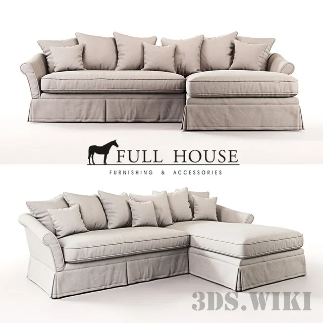 furniture - Belgian Corner Sofa 3D Model