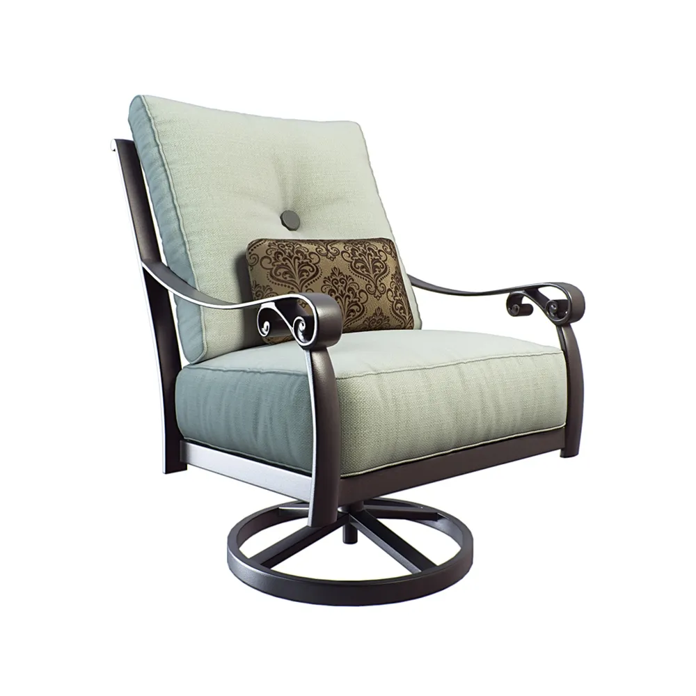 furniture - Bellanova Cushioned High Back Swivel Lounge Rocker 3D Model