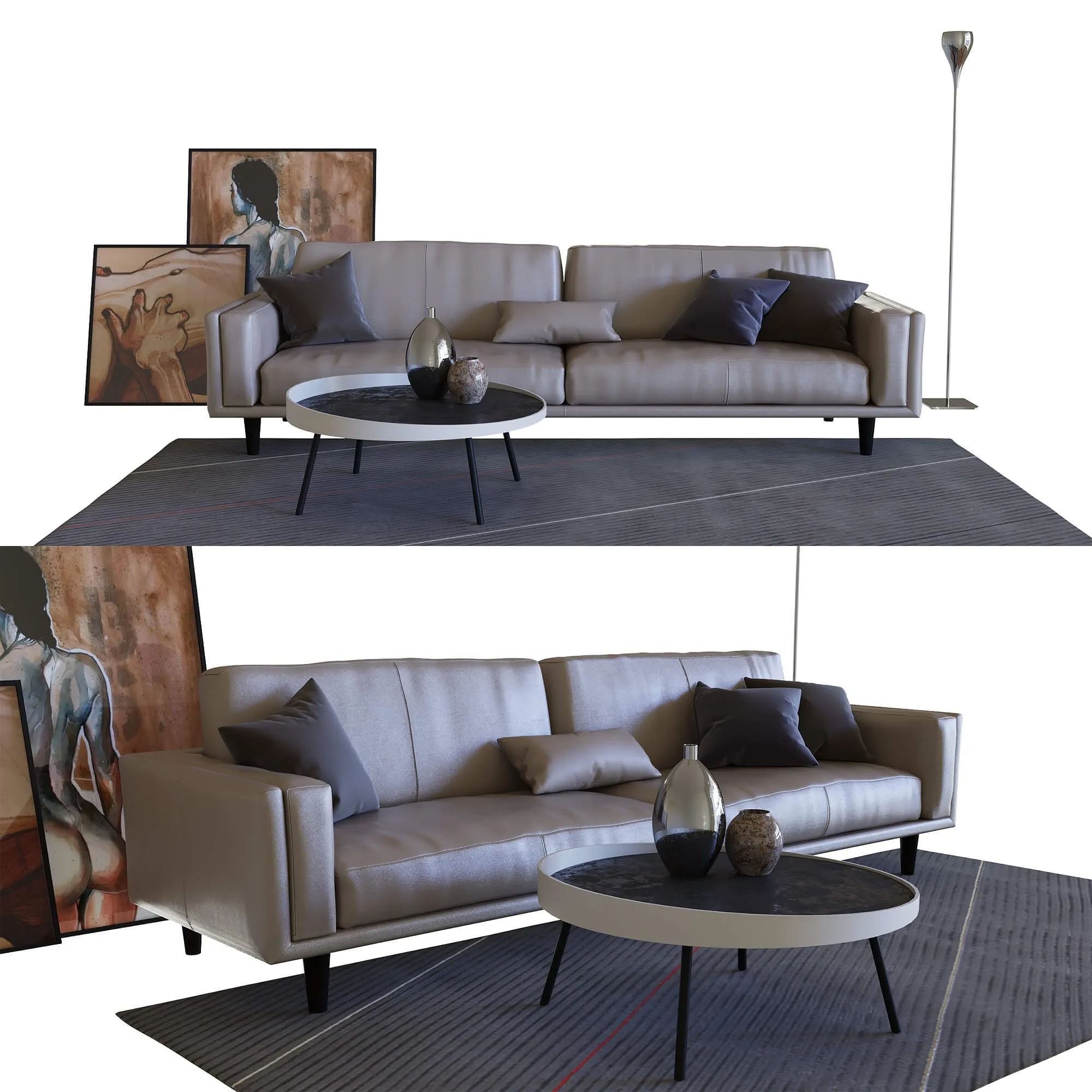 furniture - Bellice sofa by Leolux 2 3D Model