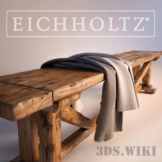 furniture - Bench Particulier by Eichholtz 3D Model