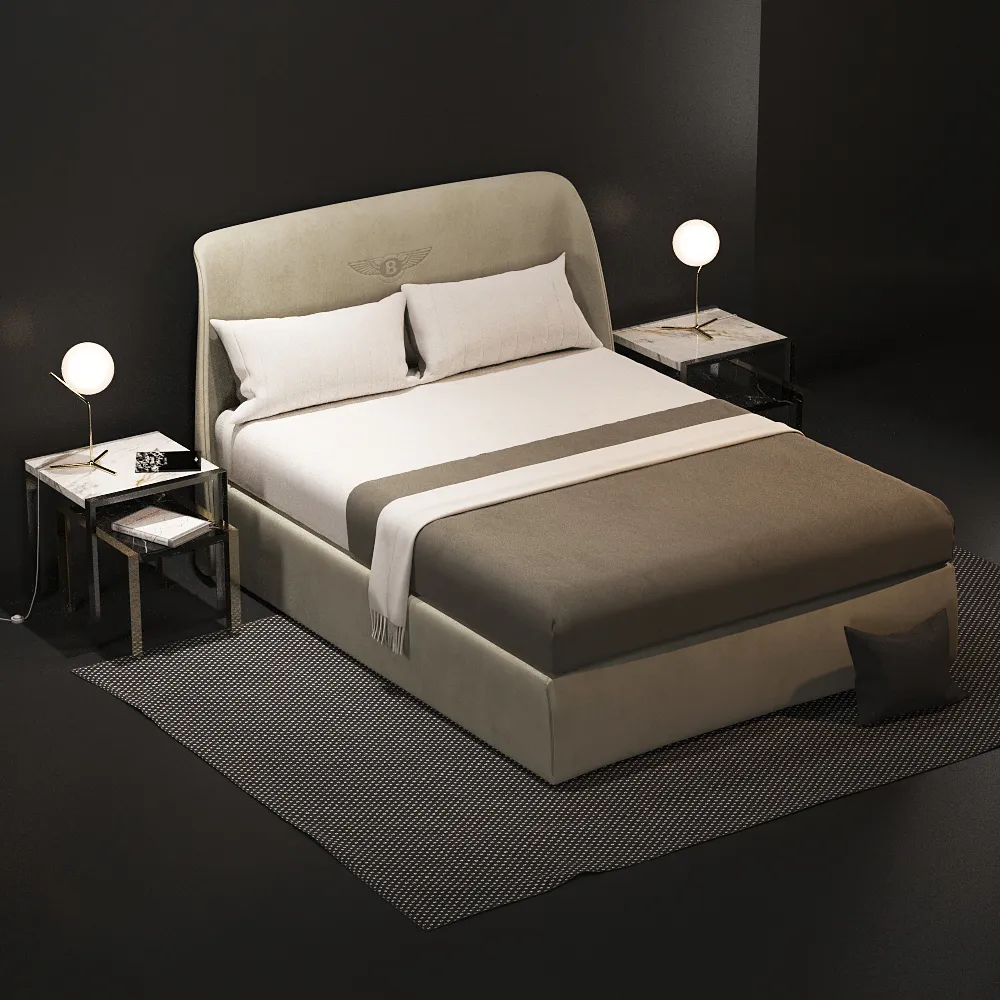 furniture - Bentley Canterbury bed 07 3D Model
