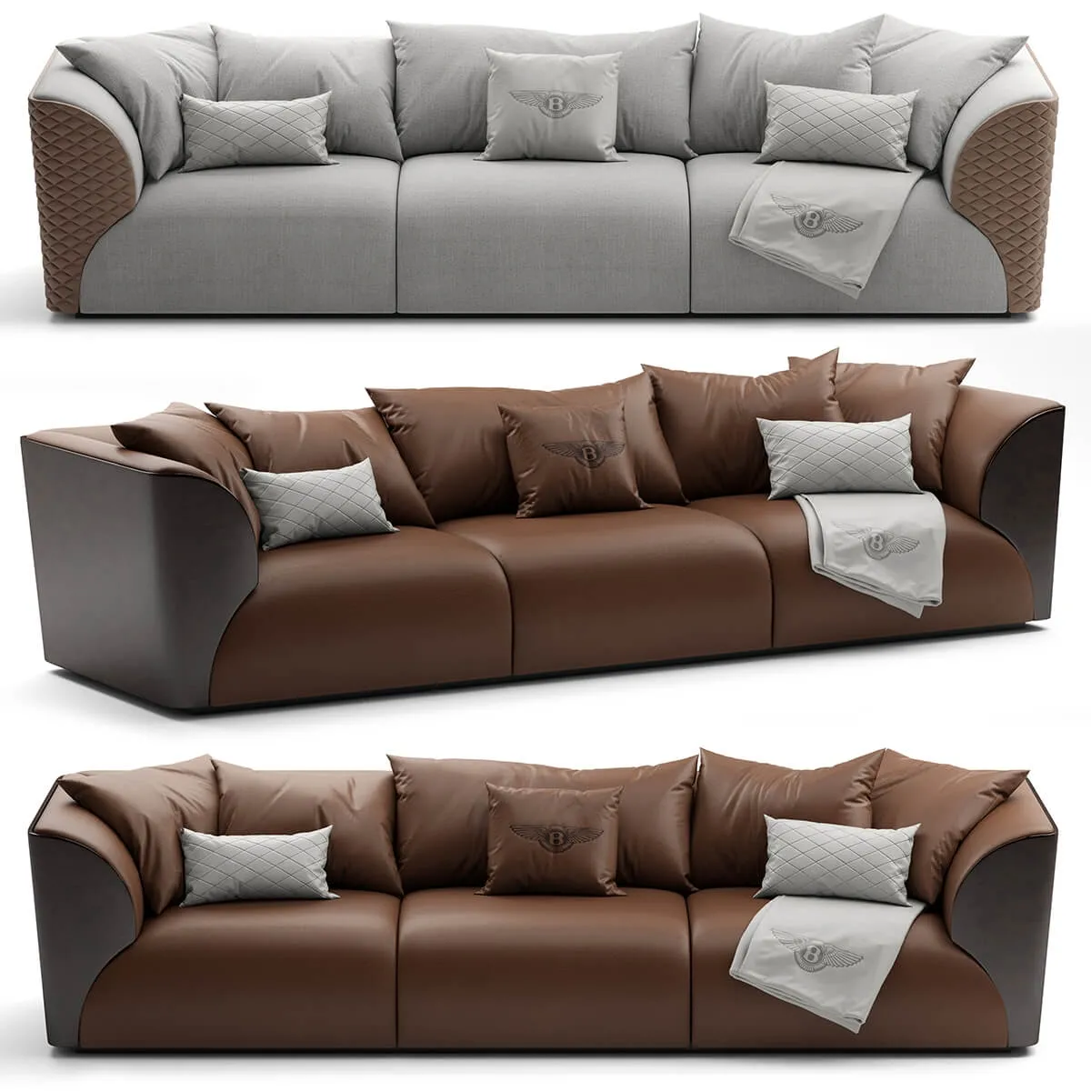 furniture - Bentley Home Winston sofa 2012 3D Model