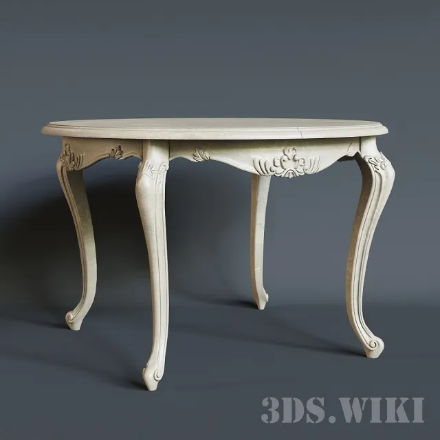 furniture - Berger extendable round table 3D Model