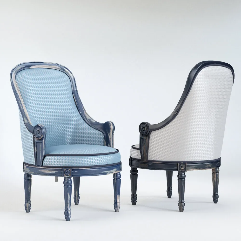 furniture - Bergere armchair provence 3D Model