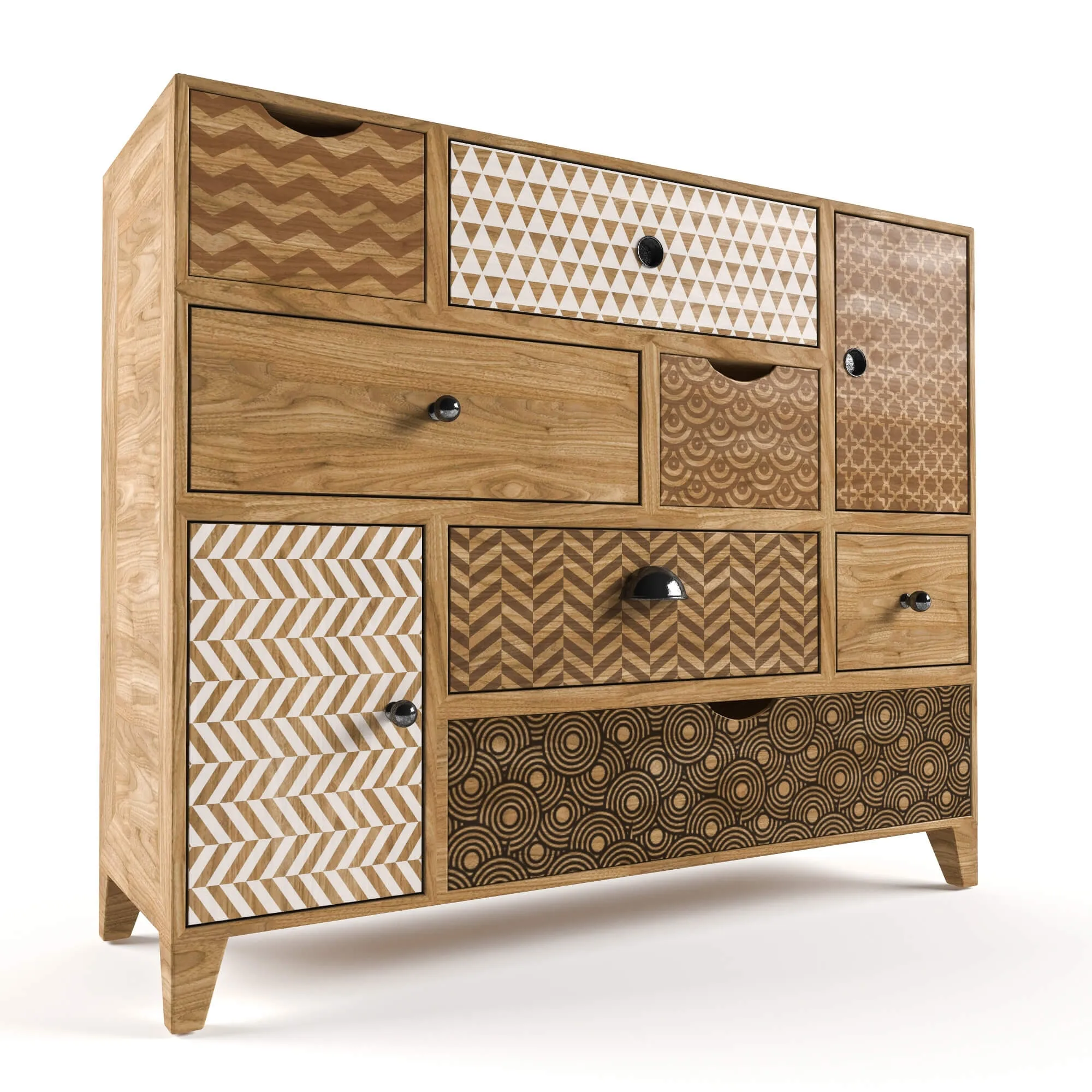 furniture - Bergþórr chest of drawers in the Scandinavian style 3D Model