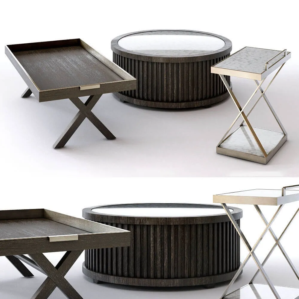 furniture - Bernhardt Clarendon cocktail tables 3D Model