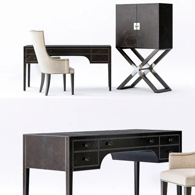 furniture - Bernhardt Clarendon Home Office 3D Model