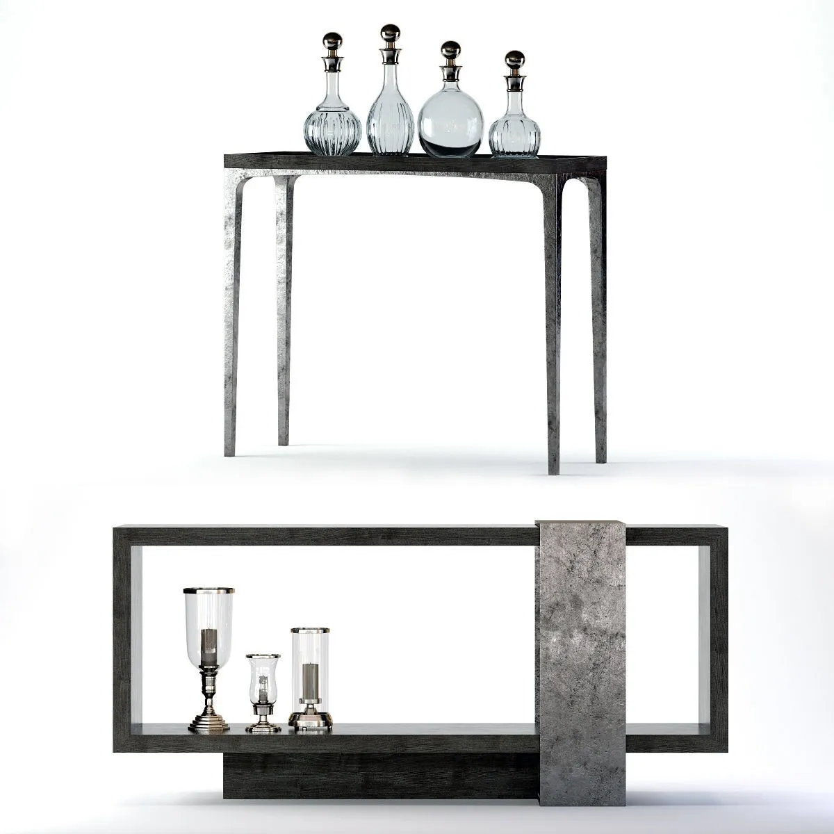 furniture - Bernhardt Linea Console tables 3D Model