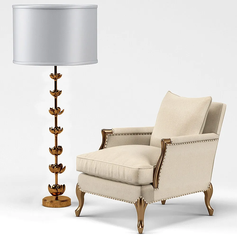 furniture - Bernice Chair Amalie Regency Lamp 3D Model