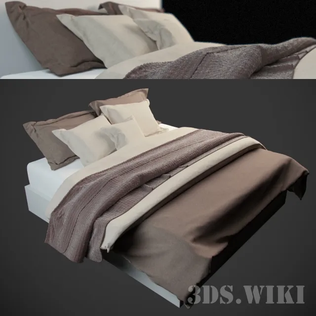 furniture - Birch bed 3D Model