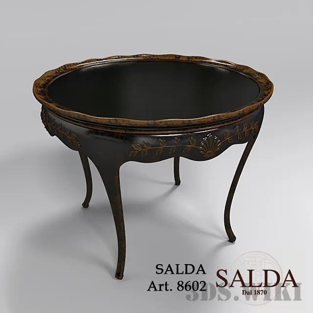furniture - Black coffee table Salda Arredamenti Sr 8602 3D Model