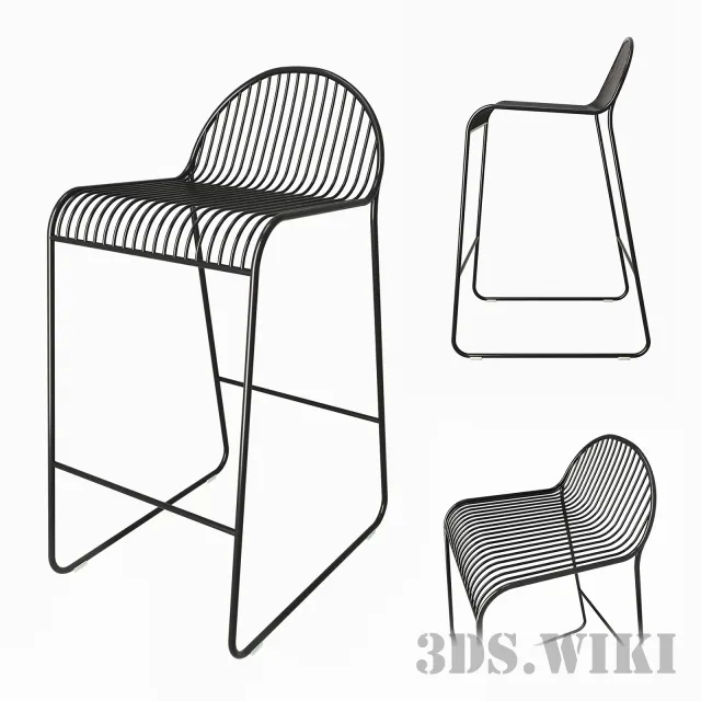 furniture - Bloomingville Friend Metal Bar Chair 3D Model