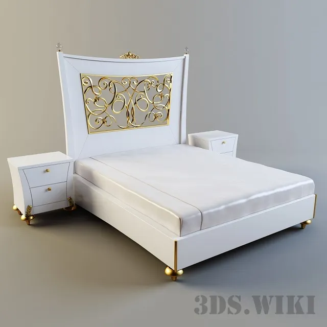 furniture - BLUE DIAMOND bed from Lanpas factory 3D Model