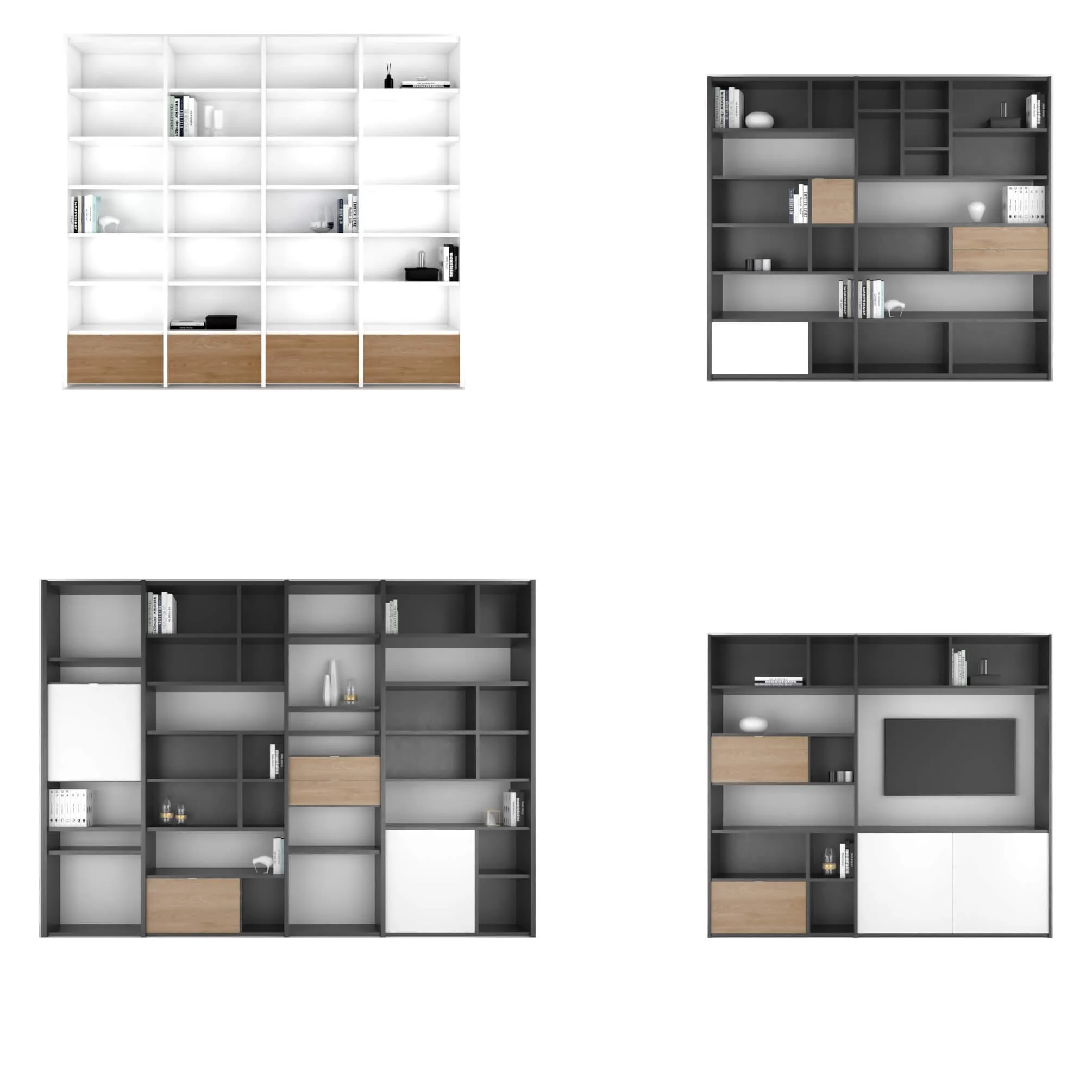 furniture - BoConcept Copenhagen wall system set 1 3D Model