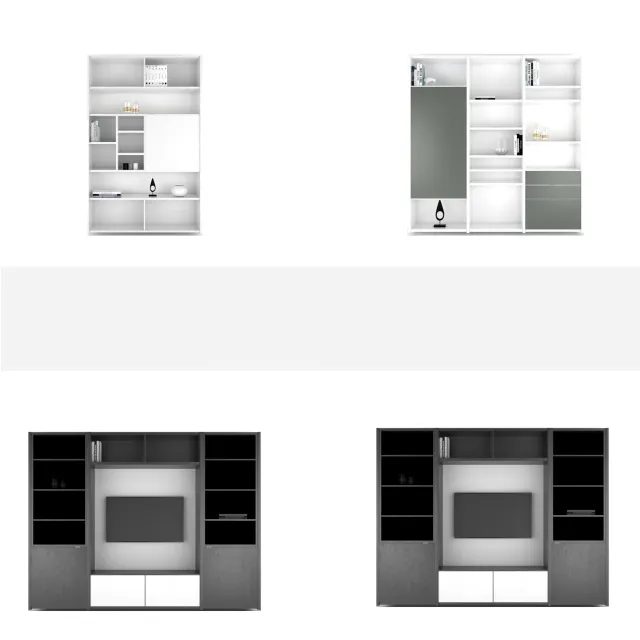 furniture - BoConcept Copenhagen wall system set 6 3D Model