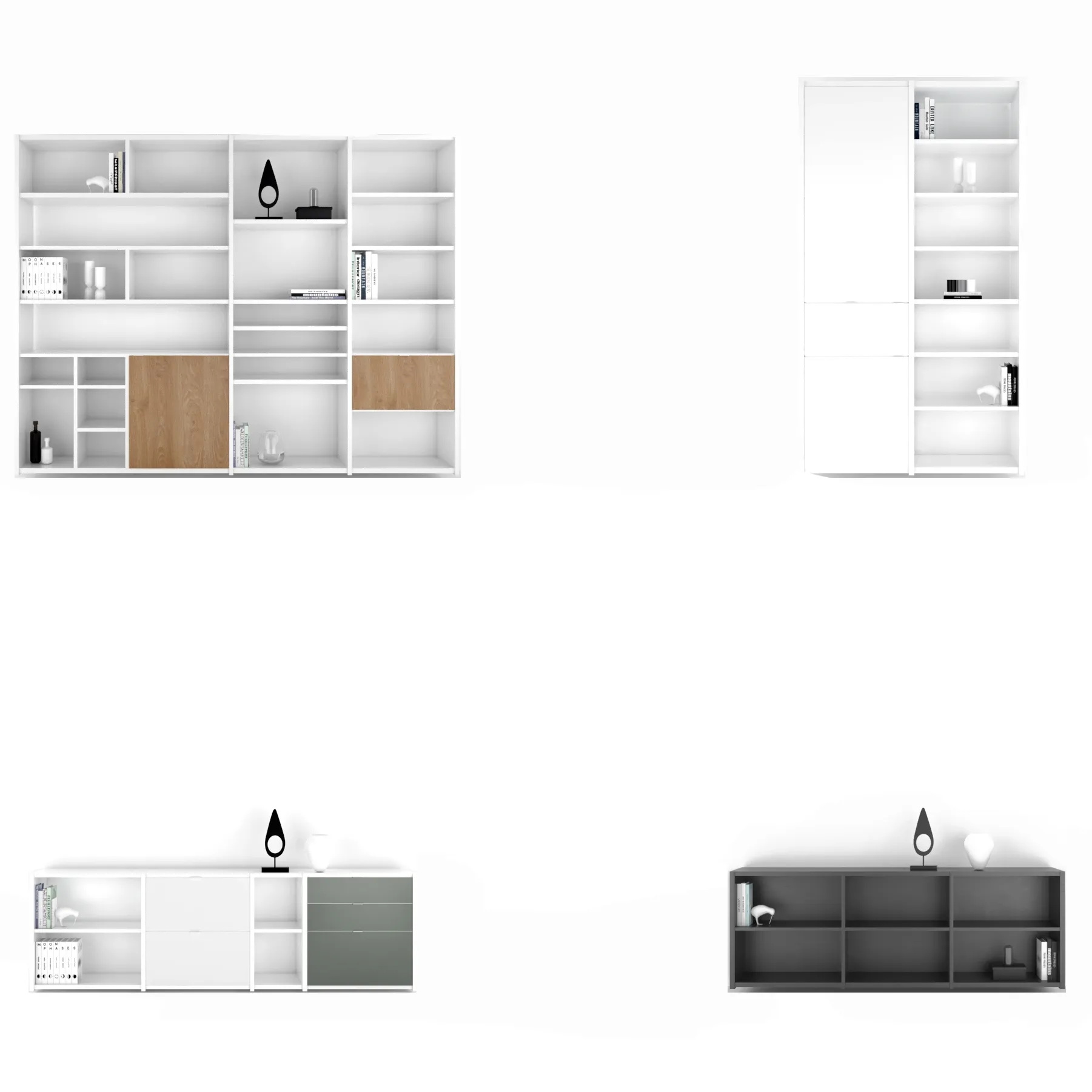 furniture - BoConcept Copenhagen wall system set 7 3D Model