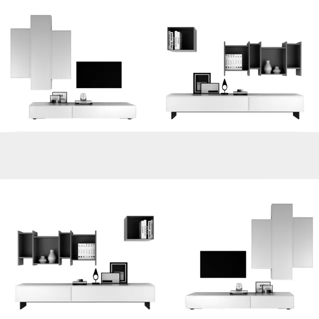 furniture - BoConcept Lugano wall system  set 2 3D Model