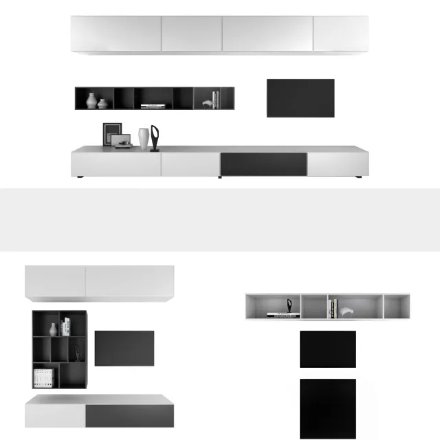 furniture - BoConcept Lugano wall system set 3 3D Model