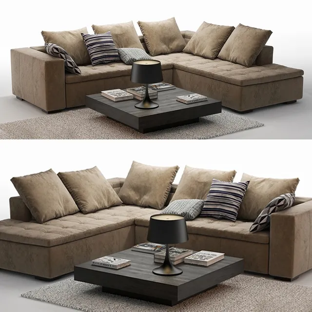 furniture - BoConcept Mezzo sofa  8 3D Model