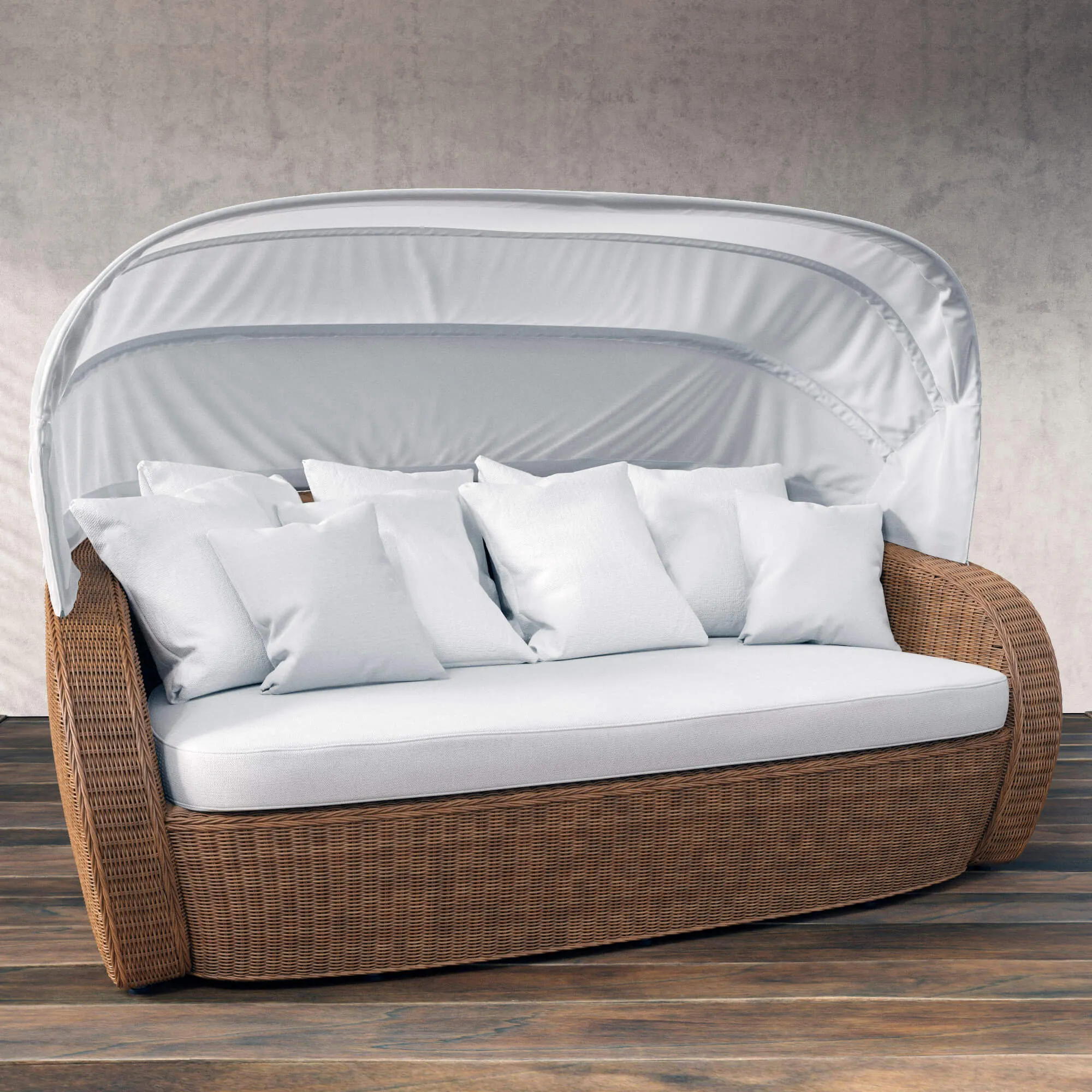 furniture - Bolero Iglo white sofa 789 3D Model