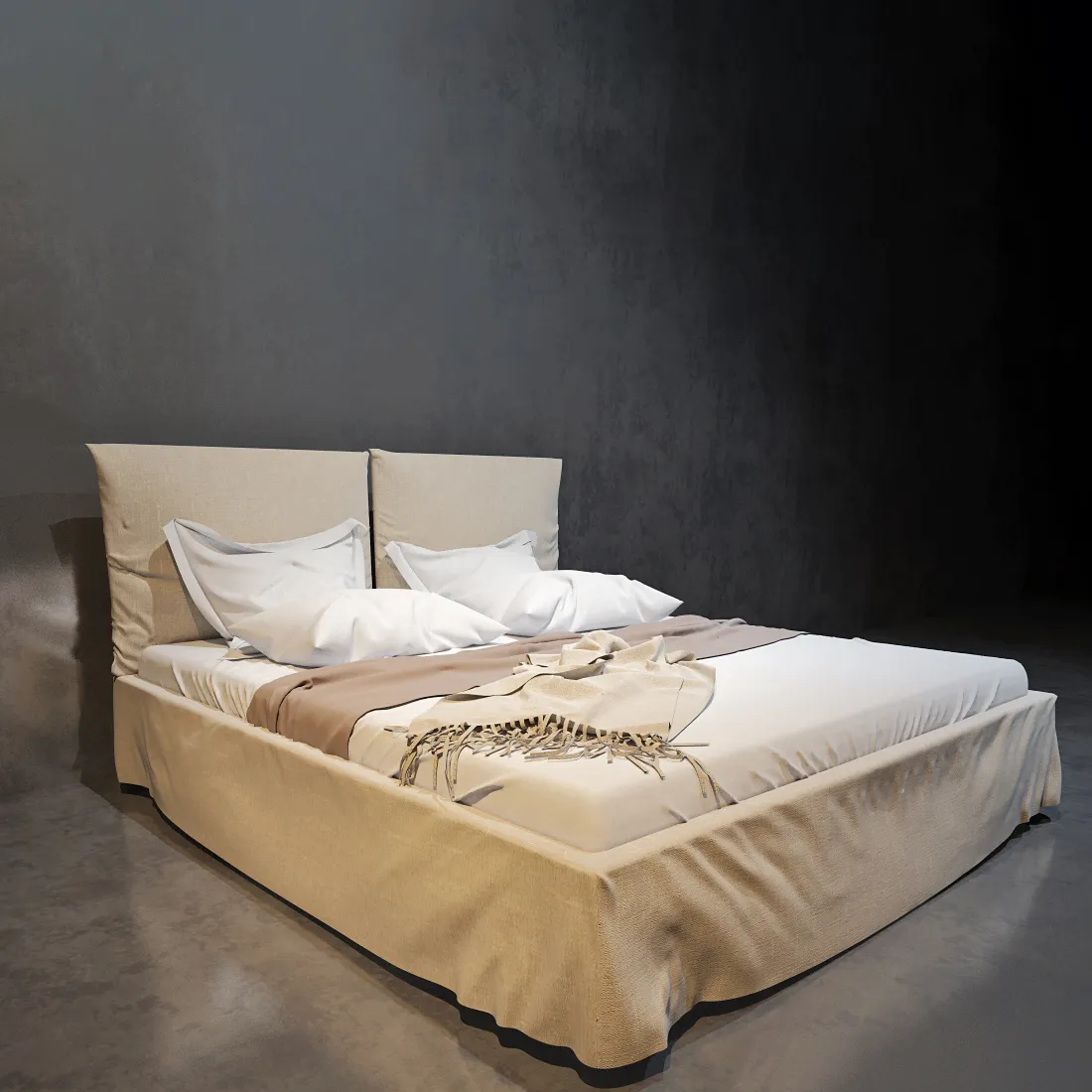 furniture - Bonaldo bed 04 3D Model