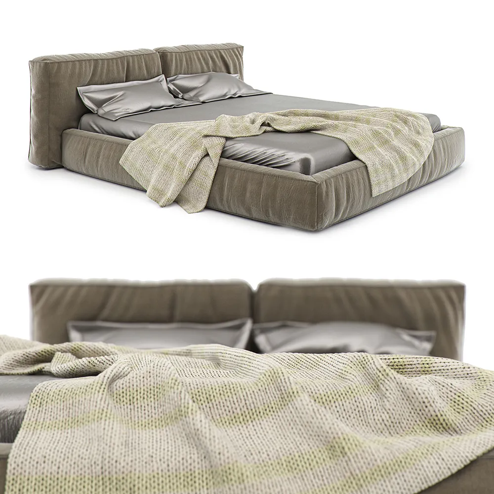 furniture - Bonaldo Fluff bed 07 3D Model