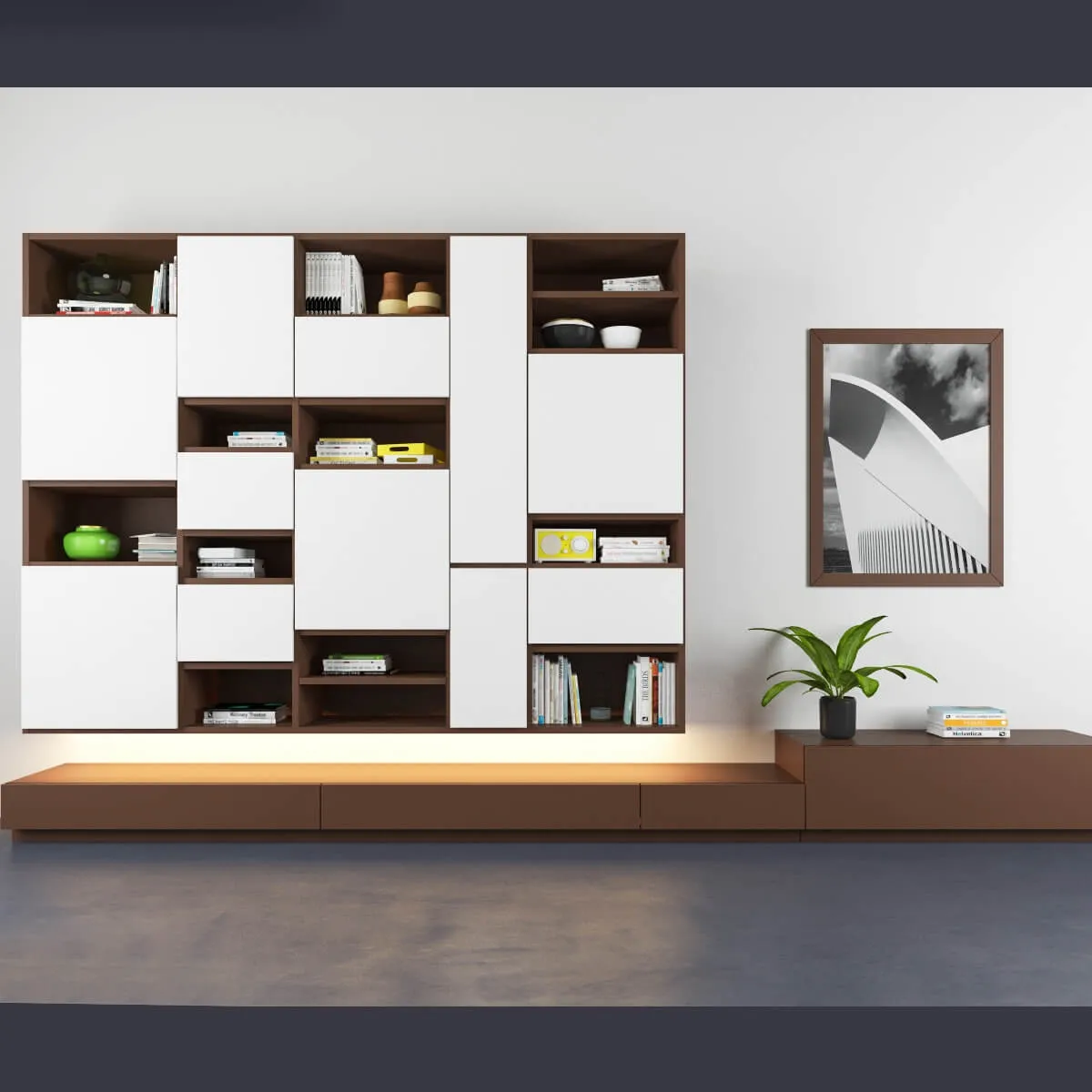 furniture - Bookcase 001 3D Model