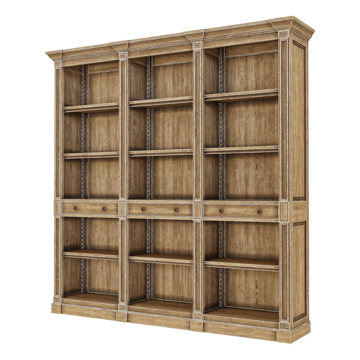 furniture - Bookshelf Aberdeen Triple 3D Model