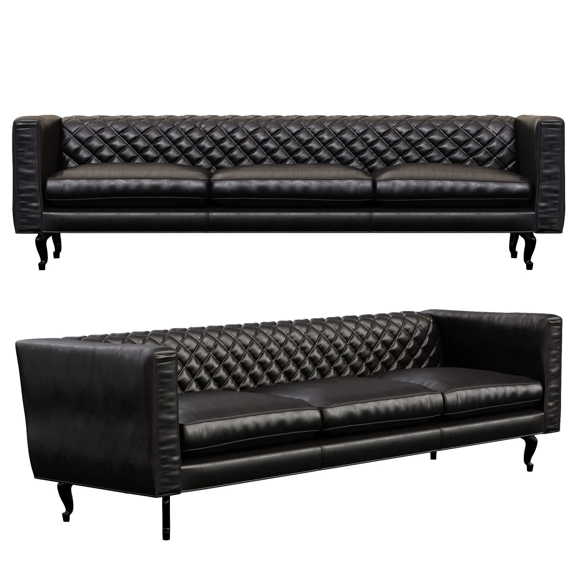 furniture - Boutique Leather sofa 3D Model
