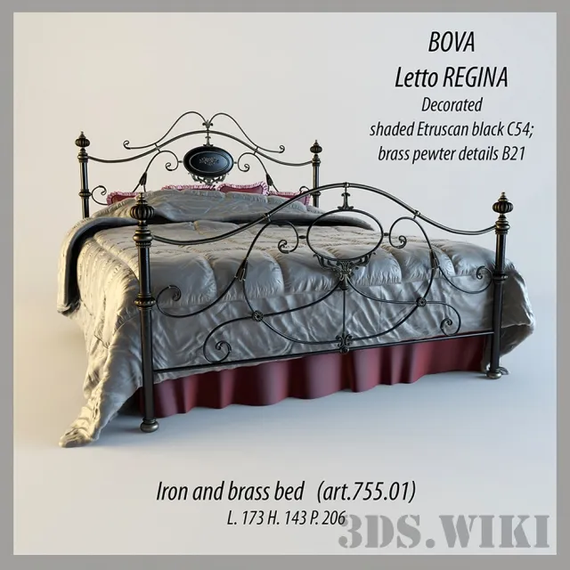 furniture - BOVA Letto REGINA bed 3D Model