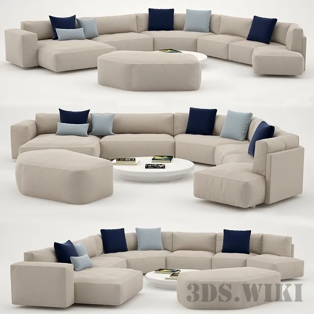 furniture - Boxer modular sofa 3D Model