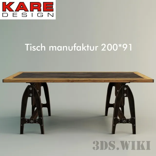 furniture - Braun Holz Esstisch by Kare Design table 3D Model