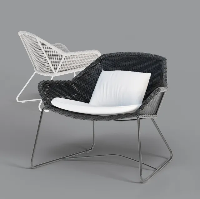 furniture - Breeze lounge chair side table 3D Model