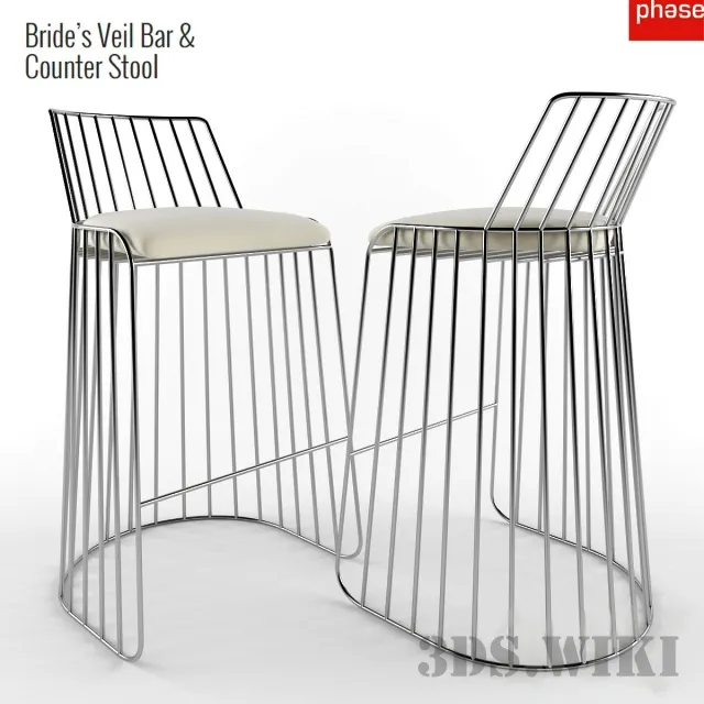 furniture - Bride's Veil bar stool 3D Model