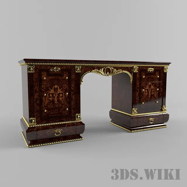 furniture - Brown dressing table Amadeus 1680 by AR Arredamenti 3D Model