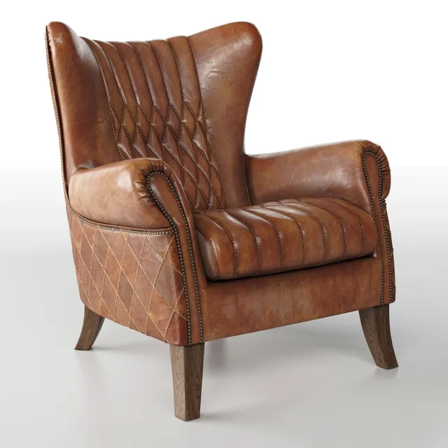 furniture - Bugatti armchair by Sarreid 3D Model