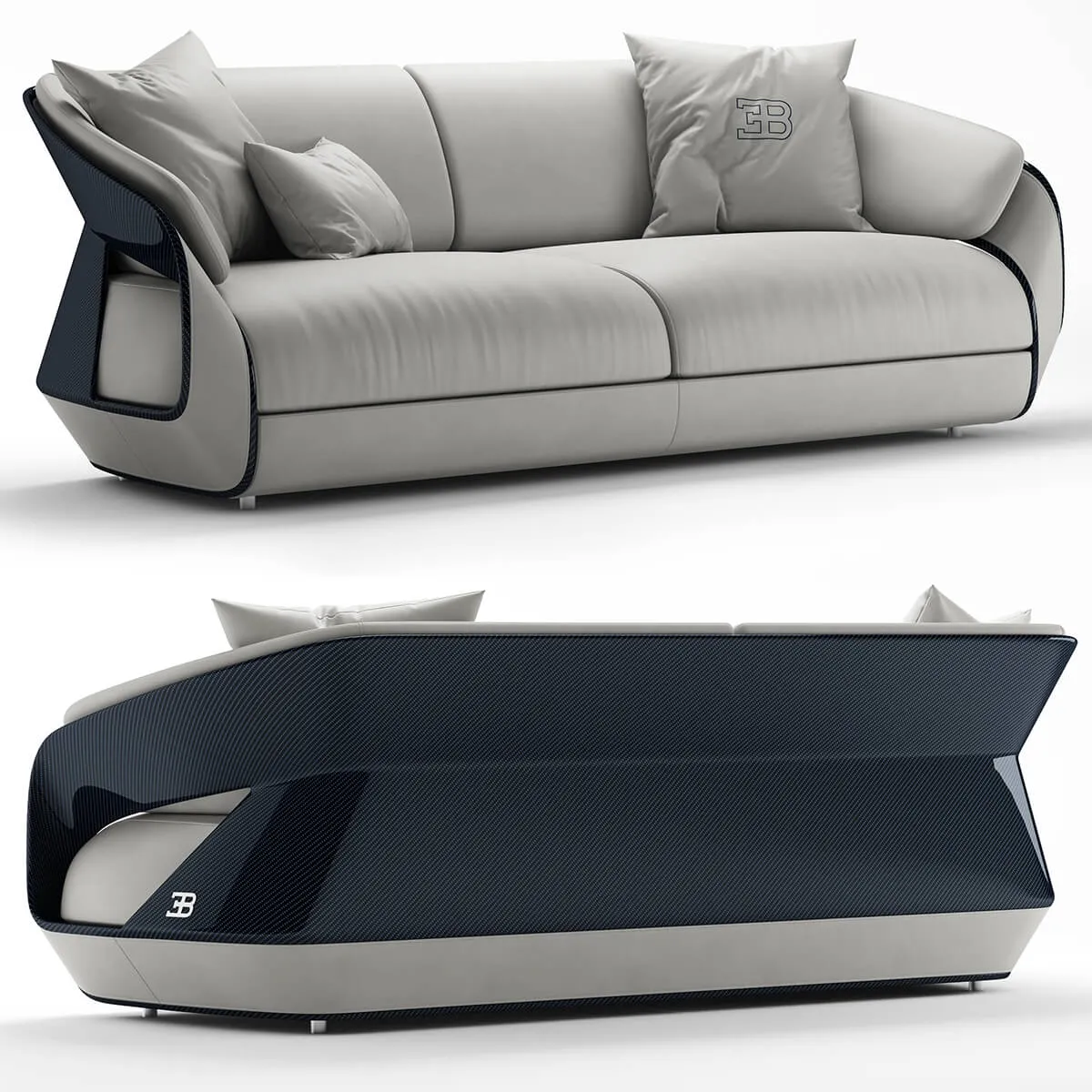 furniture - Bugatti Home Royal sofa 3D Model