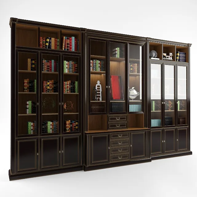 furniture - Cabinet library 3D Model