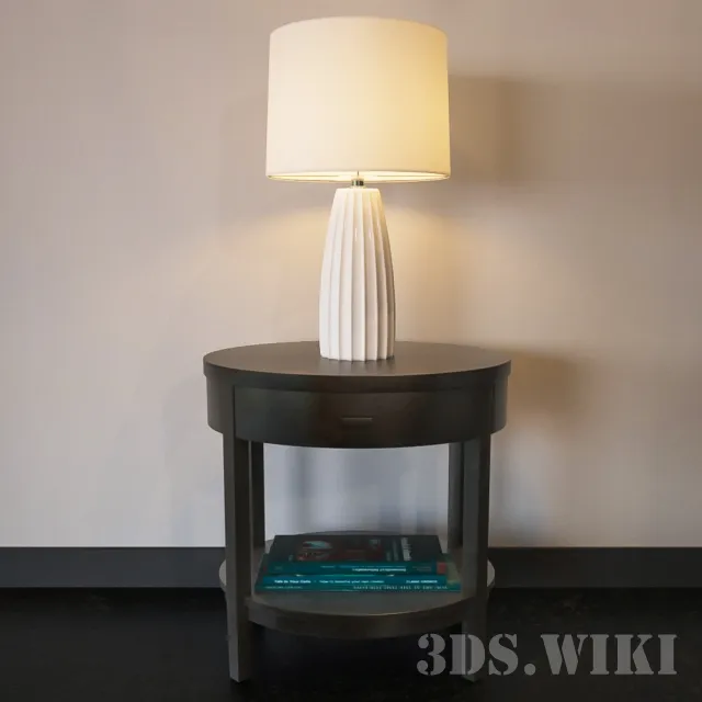furniture - Cabinet with table lamp Arch Charcoal 3D Model
