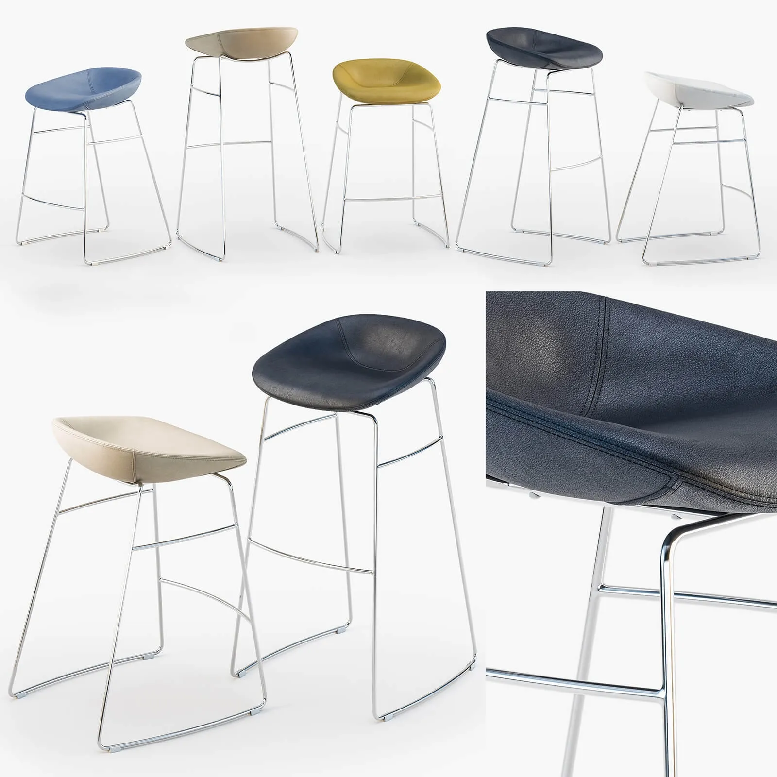 furniture - Calligaris Palm chair 2 3D Model