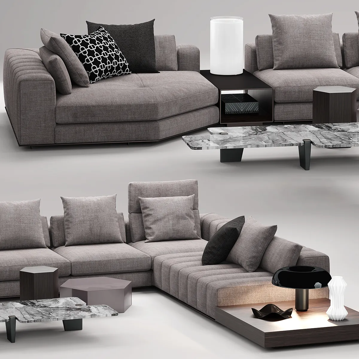 furniture - Calligaris Vegas sofa 222 3D Model
