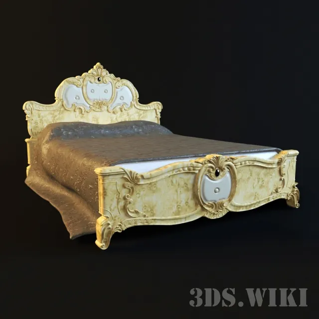 furniture - Camelgroup Barocco bed 3D Model