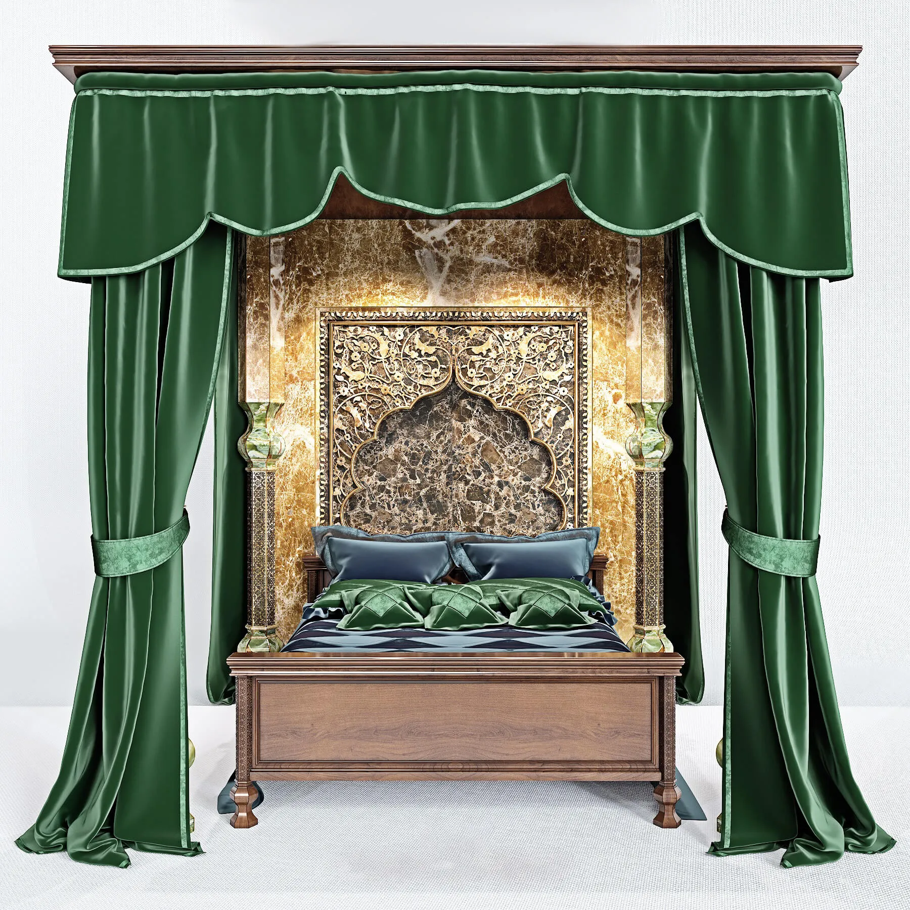 furniture - Canopy bed 005 3D Model