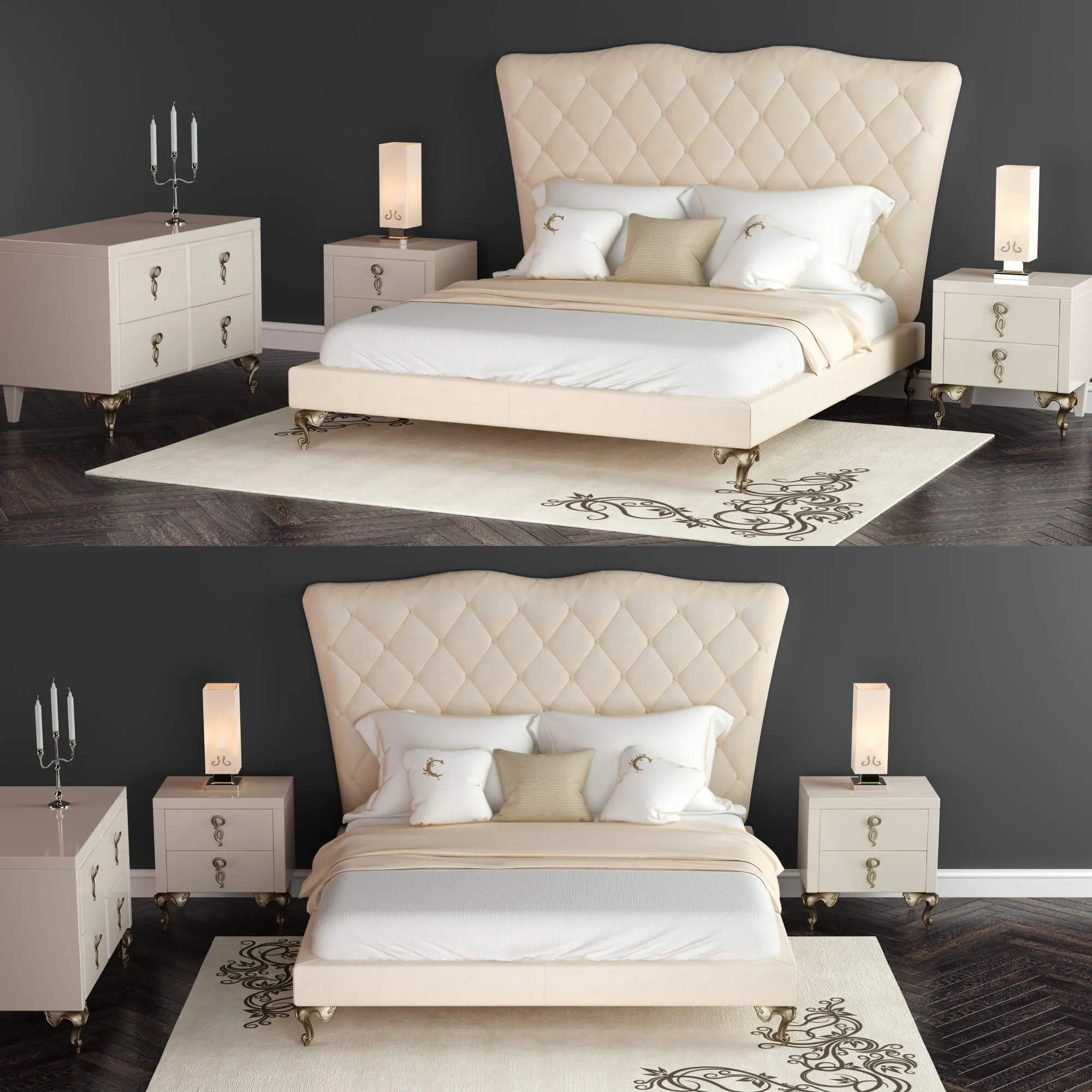 furniture - Cantori bed 010 3D Model