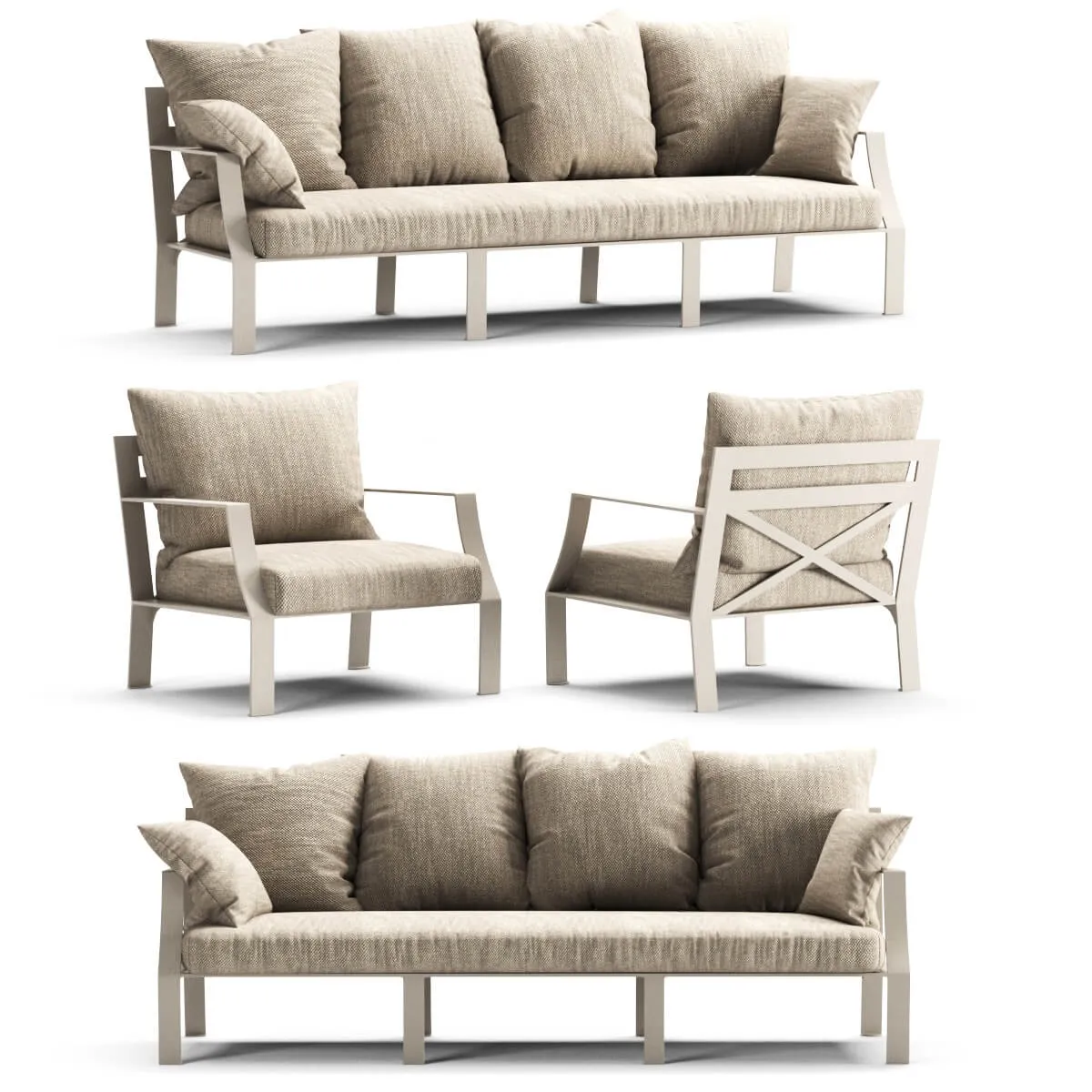 furniture - Cantori ReSole sofa 3D Model