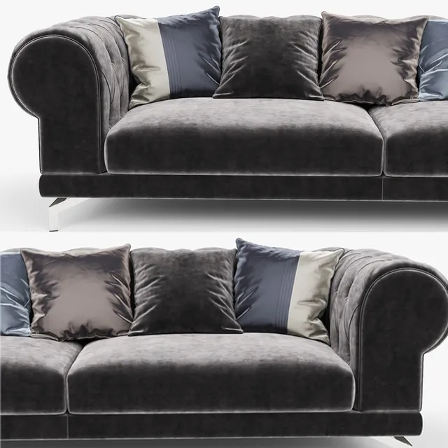 furniture - Capitone sofa 3D Model